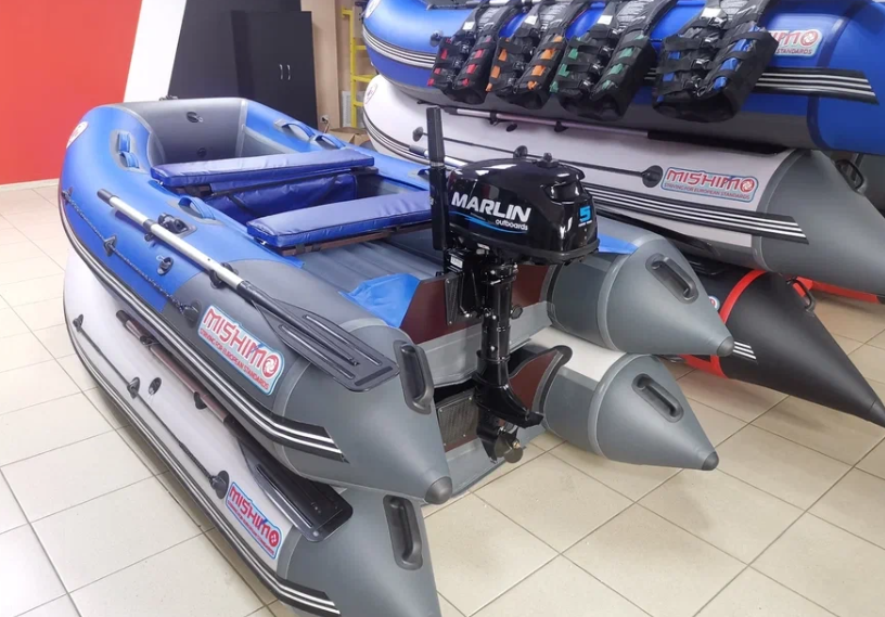 КОМПЛЕКТ ЛОДКА MISHIMO LITE 315 + МОТОР 5л.с в Рубцовске