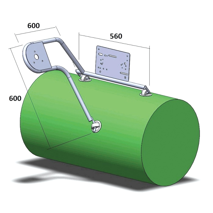 Стойка рулевая с креплением на баллон надувной лодки 25мм в Рубцовске