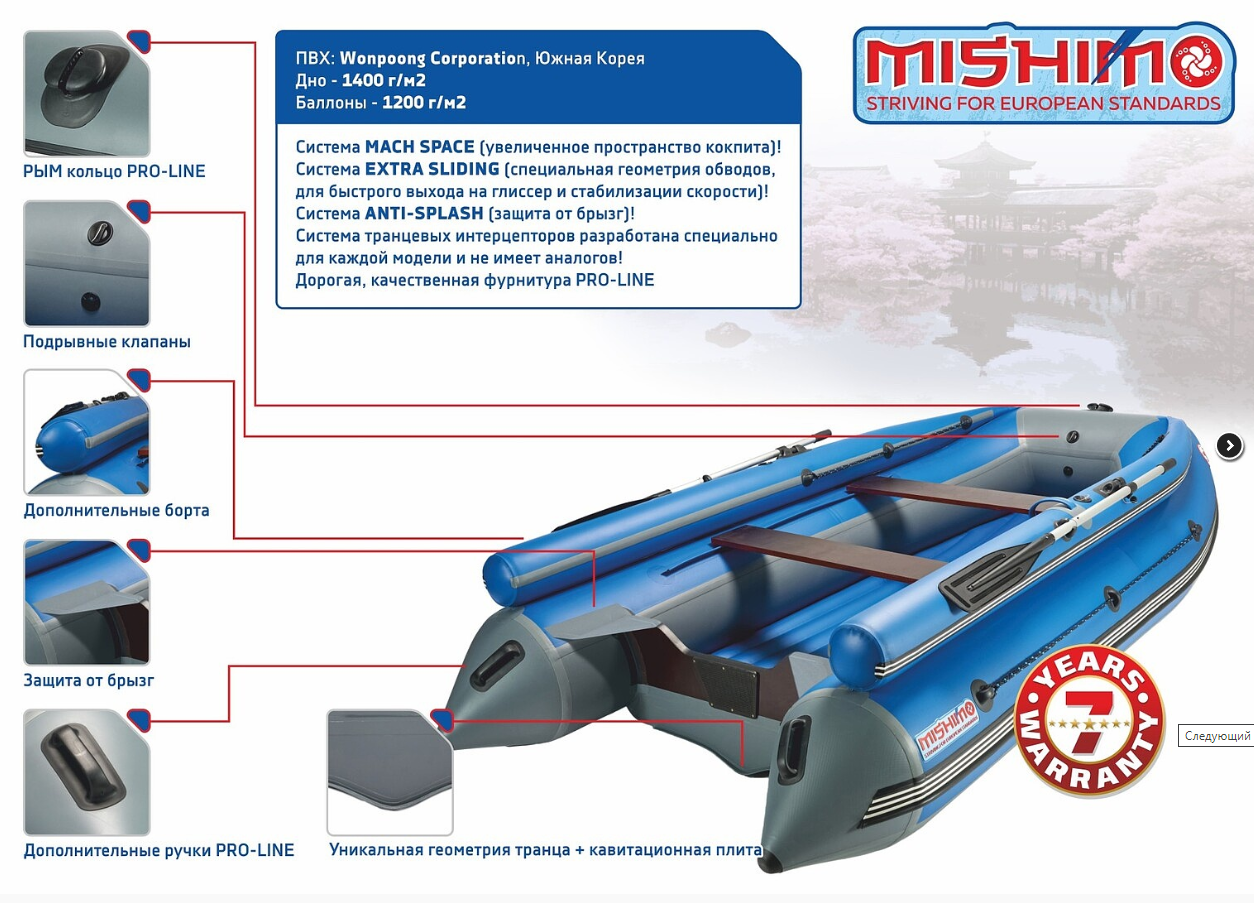 КОМПЛЕКТ ЛОДКА MISHIMO FAMILY LITE 370 + МОТОР 9,9 (15) Л.С. в Рубцовске
