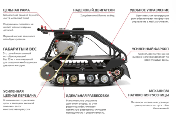 Мотобуксировщик НОРКА 380 MINI 9 л.с. в Рубцовске