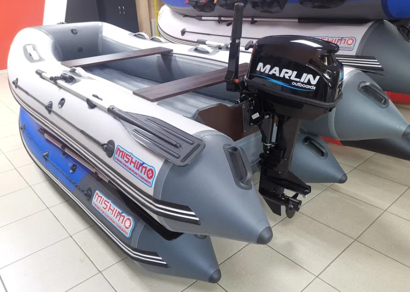 КОМПЛЕКТ ЛОДКА MISHIMO LITE 350 + МОТОР 9,8 Л.С. в Рубцовске
