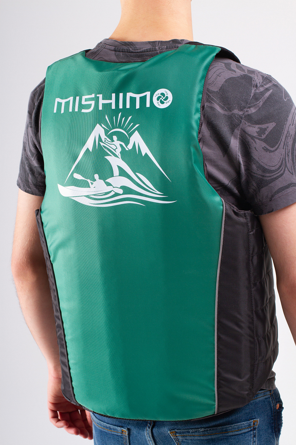 Жилет спасательный MISHIMO PRO Премиум качества Черно-зеленый в Рубцовске