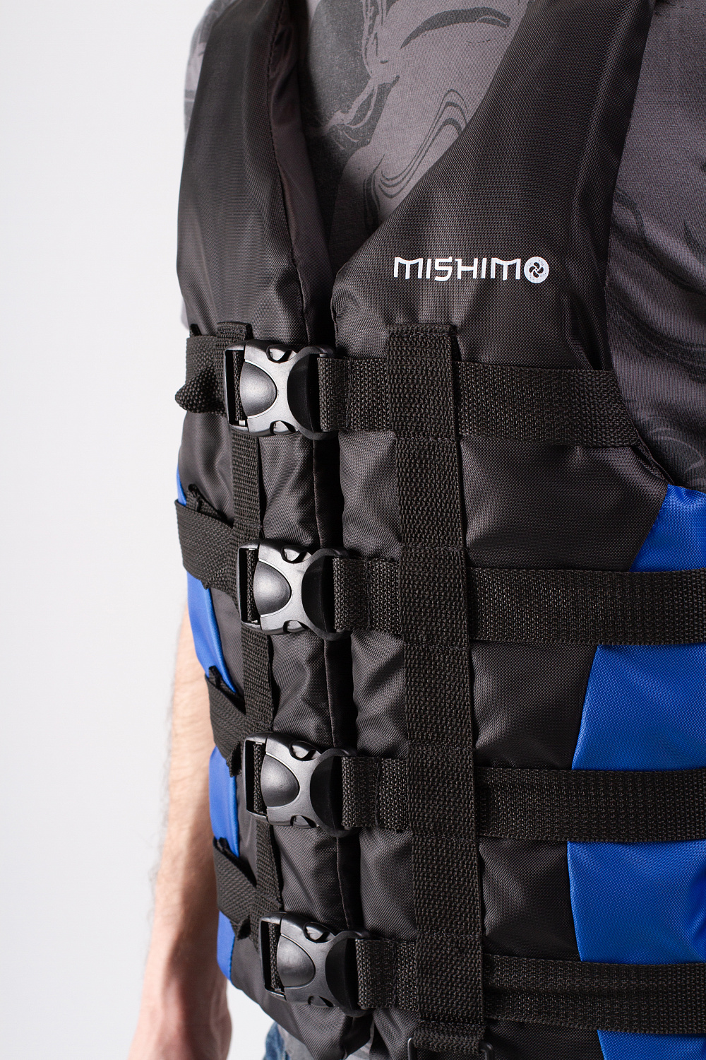 Жилет спасательный MISHIMO PRO Премиум качества Черно-синий в Рубцовске